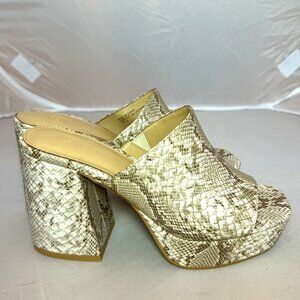 UO Gigi Snake Heeled Platform Mule (never worn!)